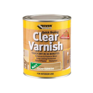 Everbuild Sika Quick Dry Wood Varnish Matt Clear 2.5 litre Everbuild Sika - RockBottom Northamptin