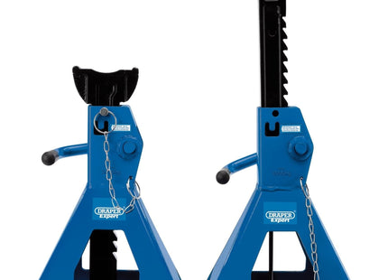 Draper Pair of Pneumatic Rise Ratcheting Axle Stands, 3 Tonne 01813 Draper - Town Tools 
