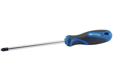 Draper Soft Grip Cross Slot Screwdriver, No.3 x 150mm 34552 Draper - Town Tools 