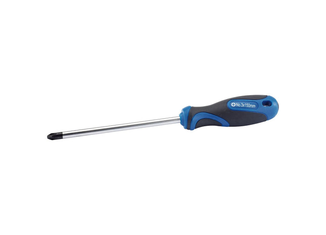 Draper Soft Grip Cross Slot Screwdriver, No.3 x 150mm 34552 Draper - Town Tools 
