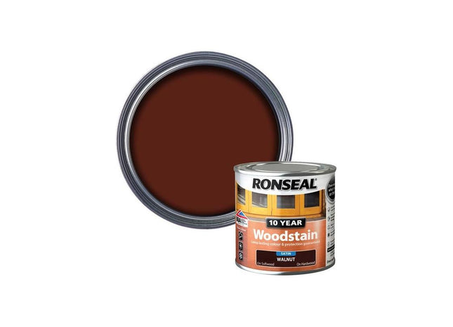 Ronseal 10 Year Woodstain Walnut 250ml Ronseal - RockBottom Nothampton