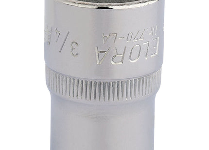 Draper Elora Bi-Hexagon Socket, 1/2" Sq. Dr., 3/4" 24418 Draper - Town Tools 