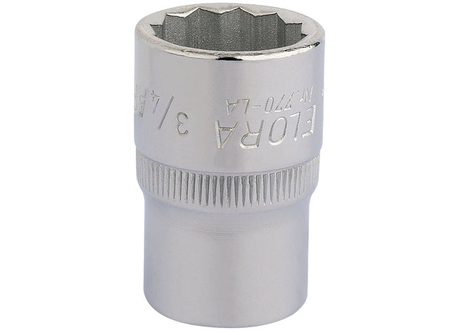 Draper Elora Bi-Hexagon Socket, 1/2" Sq. Dr., 3/4" 24418 Draper - Town Tools 