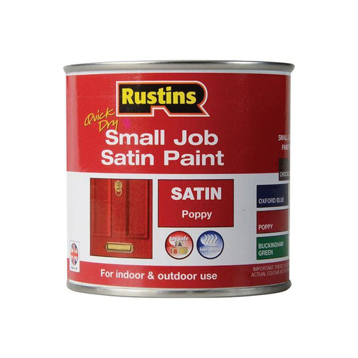 Rustins Quick Dry Small Job Satin Paint Poppy 250ml Rustins - RockBottom Nothampton