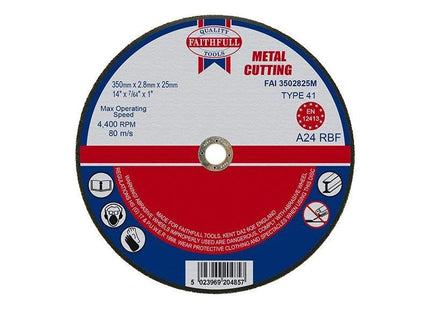 Faithfull Metal Cut Off Disc 355 x 2.8 x 25.4mm Faithfull - RockBottom Northampton