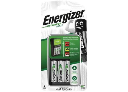 Energizer® Maxi Charger plus 4 x AA 1300 mAh Batteries Energizer® - RockBottom Northamptin