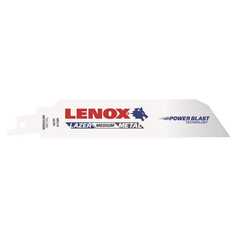 Lenox MetalWolf Wave Edge Reciprocating Saw Blade 152 x 25 x 1.1mm 18 TPI (Pack 5) LENOX - RockBottom Northampton