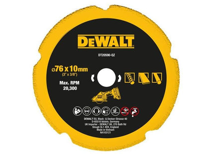 Dewalt Power Tools DT20590 Diamond Multi Material Blade 75mm DeWALT Power Tools - RockBottom Northampton