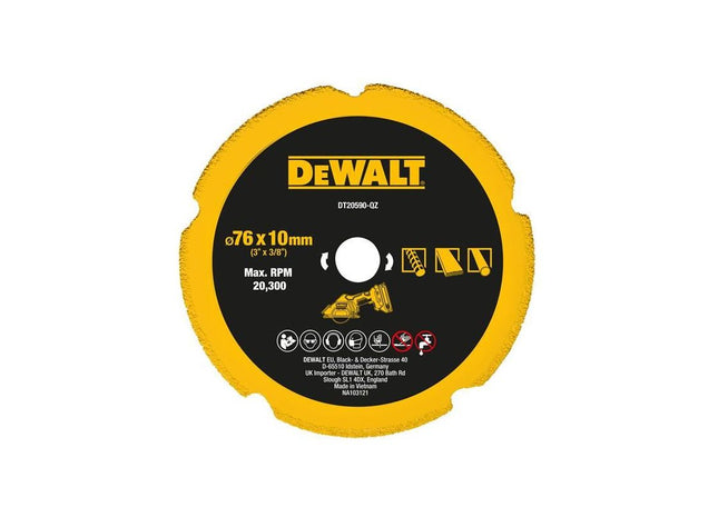 Dewalt Power Tools DT20590 Diamond Multi Material Blade 75mm DeWALT Power Tools - RockBottom Northampton