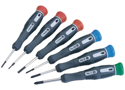Draper Soft Grip Precision Screwdriver Set (6 Piece) 78924 Draper - Town Tools 