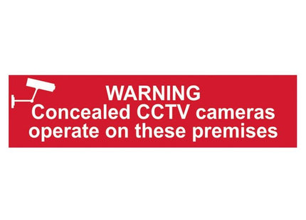 Scan Warning Concealed CCTV Camera - PVC Sign 200 x 50mm Scan - RockBottom Nothampton