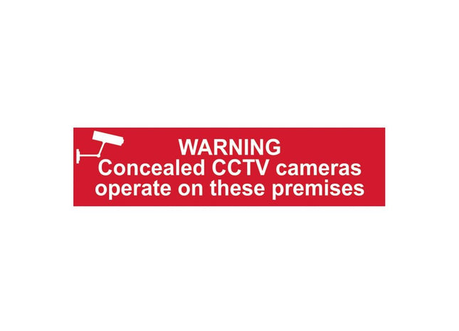 Scan Warning Concealed CCTV Camera - PVC Sign 200 x 50mm Scan - RockBottom Nothampton