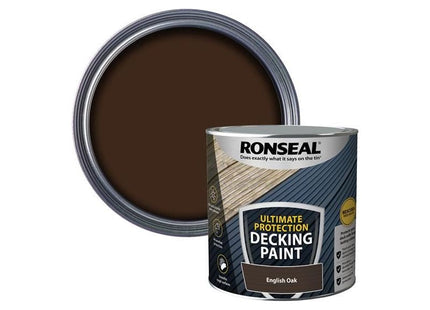 Ronseal Ultimate Protection Decking Paint English Oak 2.5 litre Ronseal - RockBottom Nothampton