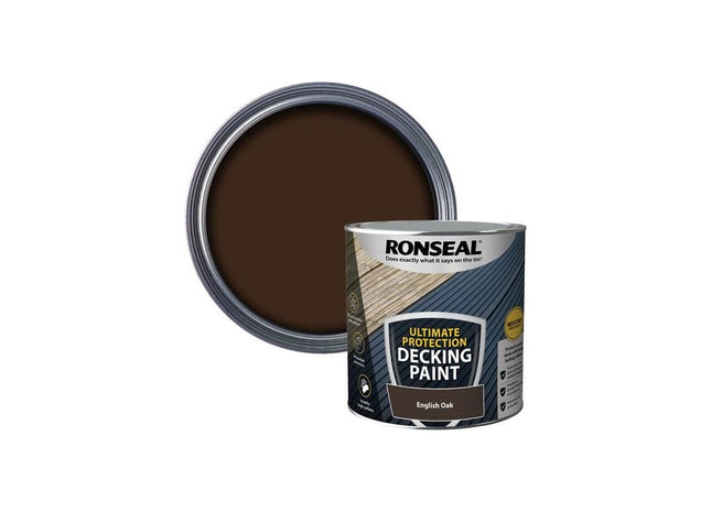 Ronseal Ultimate Protection Decking Paint English Oak 2.5 litre Ronseal - RockBottom Nothampton