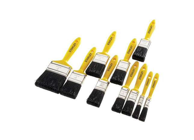 Stanley® Hand Tools Hobby Paint Brush Set of 10 12(2) 25(2) 38(3) 50(2) & 75mm STANLEY® Hand Tools - RockBottom Nothampton