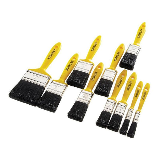Stanley® Hand Tools Hobby Paint Brush Set of 10 12(2) 25(2) 38(3) 50(2) & 75mm STANLEY® Hand Tools - RockBottom Nothampton