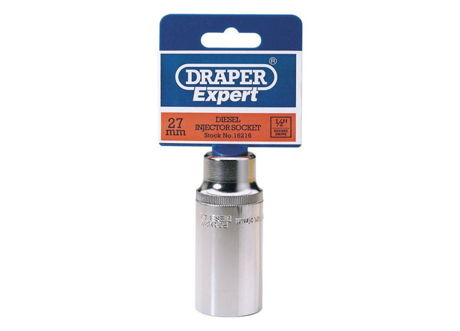 Draper Diesel Injector Socket, 1/2" Sq. Dr., 27mm 16216 Draper - Town Tools 