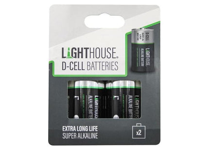 Lighthouse D LR20 Alkaline Batteries 14800 mAh (Pack 2) Lighthouse - RockBottom Northampton