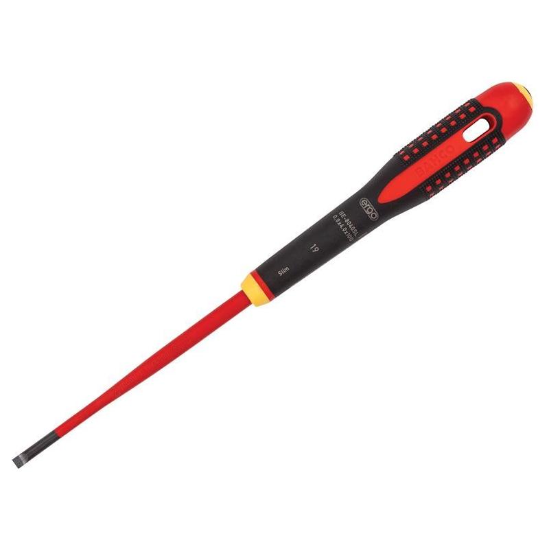 Bahco ERGO™ Slim VDE Insulated Slotted Screwdriver 6.5 x 150mm Bahco - RockBottom Northampton