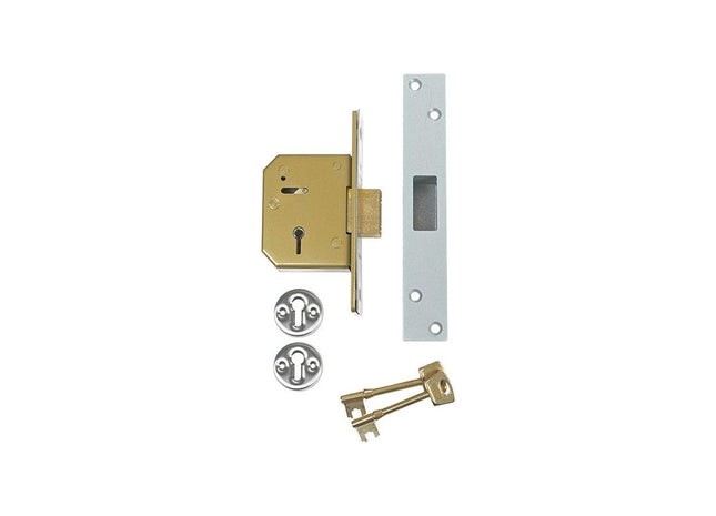 Union 3G115 C Series 5 Lever Deadlock 67mm 2.5in Satin Chrome UNION - RockBottom Northampton