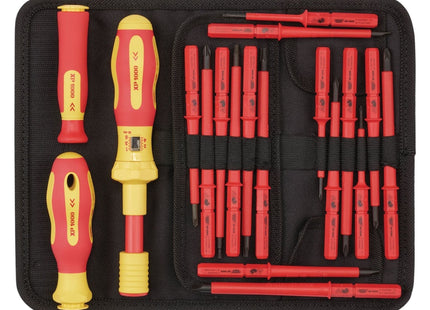 Draper XP1000 VDE Interchangeable Torque Screwdriver Set (19 Piece) 81762 Draper - Town Tools 