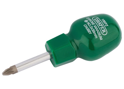 Draper PZ Type Cabinet Pattern Chubby Screwdriver, No.2 x 38mm (Sold Loose) Draper - Town Tools 