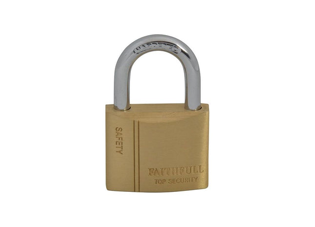 Faithfull Brass Padlock 40mm 3 Keys Faithfull - RockBottom Northampton