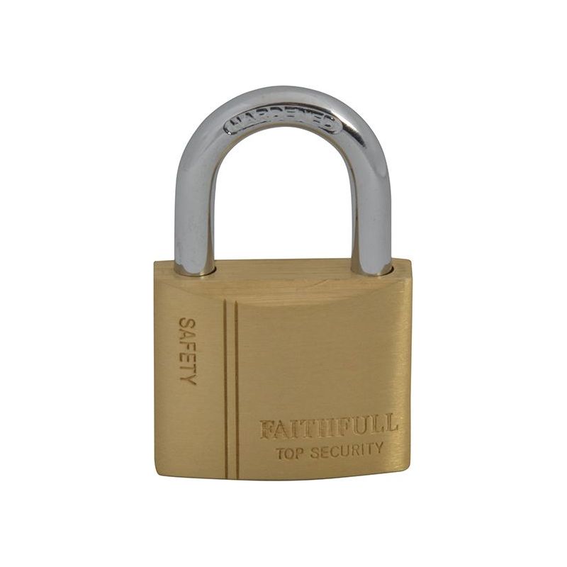 Faithfull Brass Padlock 40mm 3 Keys Faithfull - RockBottom Northampton