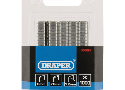 Draper Staples, 8mm (Pack of 1000) 66084 Draper - Town Tools 