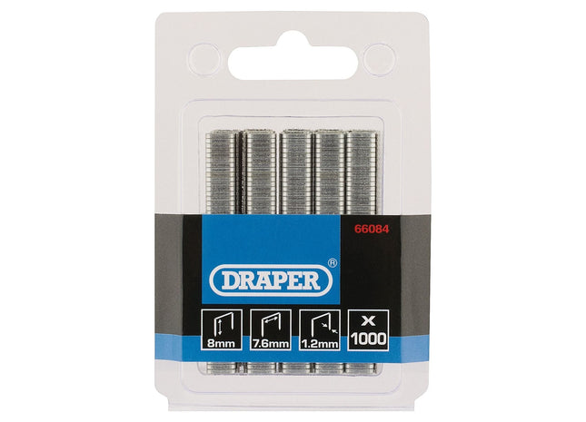Draper Staples, 8mm (Pack of 1000) 66084 Draper - Town Tools 