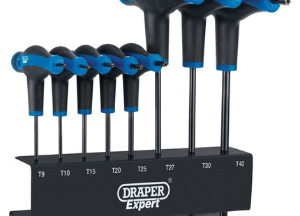 Draper Expert TX-STAR Soft Grip Metric T-Handle Key Set (8 Piece) Draper - Town Tools 