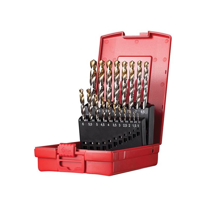 Dormer A095 Set 201 A002 HSS TiN Coated Jobber Drill Set of 19 1.0-10.0 x 0.5mm Dormer - RockBottom Northampton