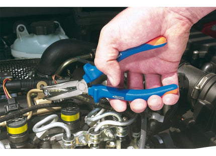 Draper Heavy Duty Soft Grip Bent Nose Pliers, 200mm 68889 Draper - Town Tools 