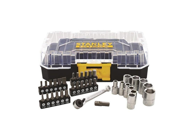 Stanley® Hand Tools FatMax® PRO-STACK™ 1/4in Socket & Bit Set, 37 Piece STANLEY® Hand Tools - RockBottom Nothampton