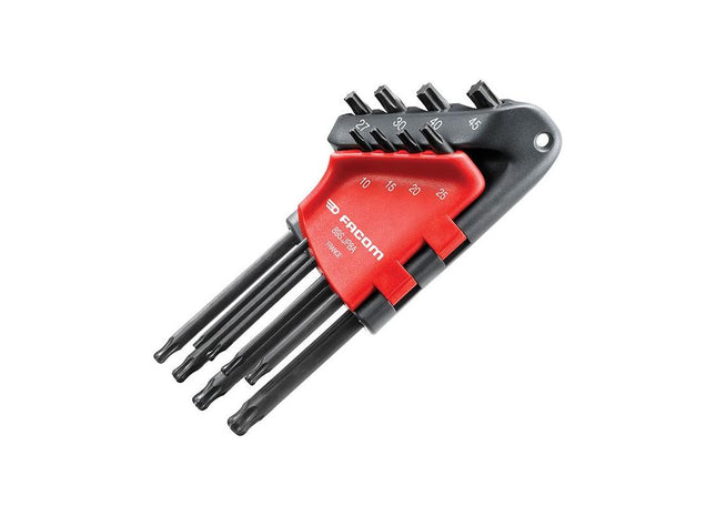 Facom Long Metric Head TORX Hex Key Set of 8 (TX10-TX45) Facom - RockBottom Northampton