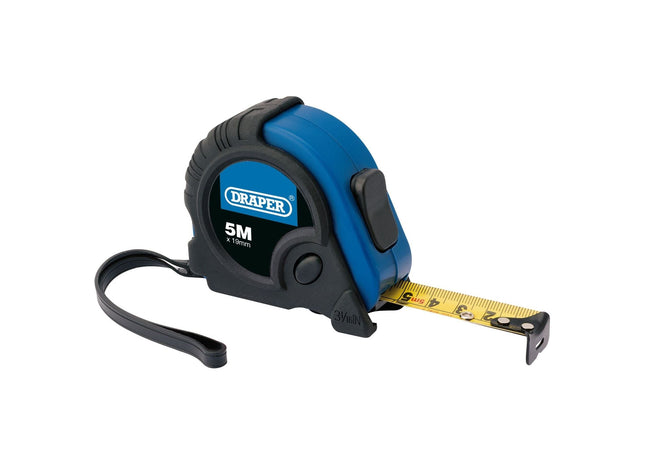 Draper Soft Grip Measuring Tape, 5m/16ft x 19mm 82818 Draper - Town Tools 