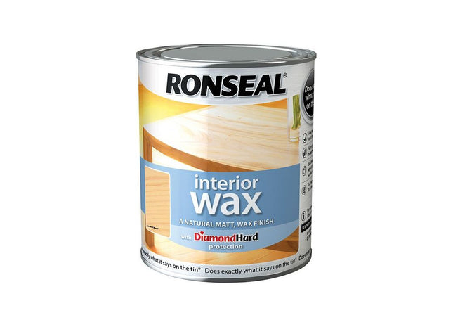 Ronseal Interior Wax Almond Wood 750ml Ronseal - RockBottom Nothampton