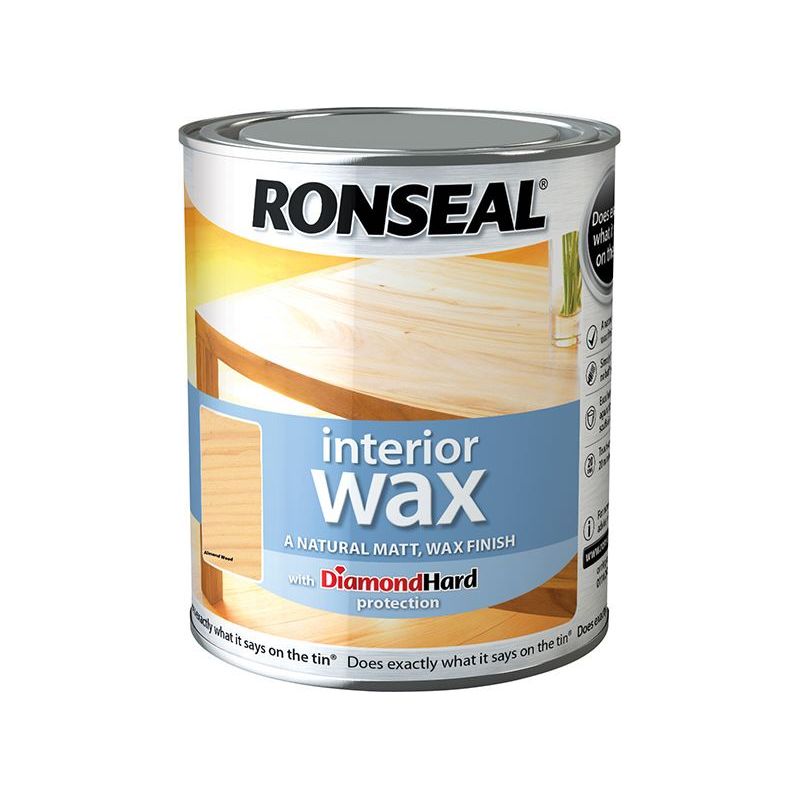Ronseal Interior Wax Almond Wood 750ml Ronseal - RockBottom Nothampton