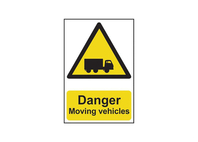 Scan Danger Moving Vehicles - PVC Sign 400 x 600mm Scan - RockBottom Nothampton