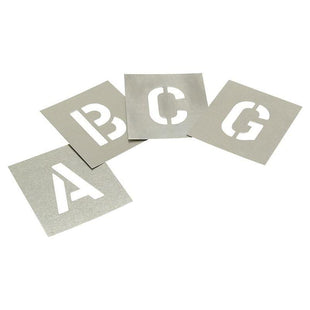 Stencils Set of Zinc Stencils - Letters 1in Walleted Stencils - RockBottom Nothampton