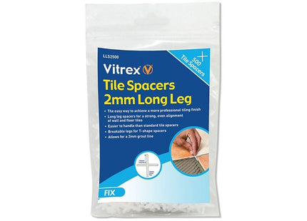 Vitrex Long Leg Spacer 2mm (Pack 500) Vitrex - RockBottom Northampton