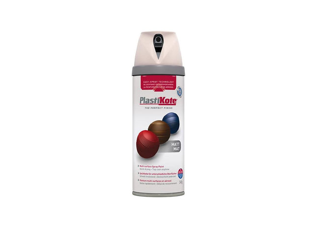 Plastikote Twist & Spray Matt Antique White 400ml PlastiKote - RockBottom Nothampton