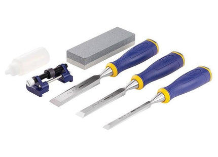 Irwin® Marples® MS500 ProTouch™ All-Purpose Chisel Set, 3 Piece + Sharpening Kit IRWIN® Marples® - RockBottom Northampton
