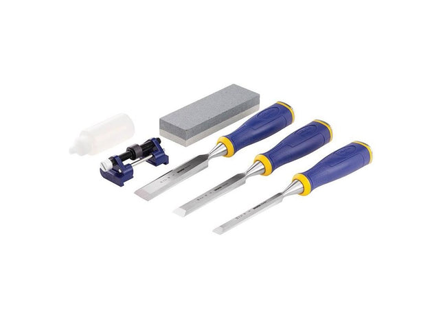 Irwin® Marples® MS500 ProTouch™ All-Purpose Chisel Set, 3 Piece + Sharpening Kit IRWIN® Marples® - RockBottom Northampton