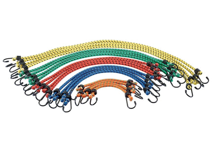 Draper Assorted Bungee Cords (Pack of 20) 63574 Draper - Town Tools 