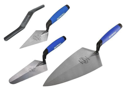 Faithfull Prestige Professional Brick Trowel Set, 4 Piece Faithfull - RockBottom Northampton
