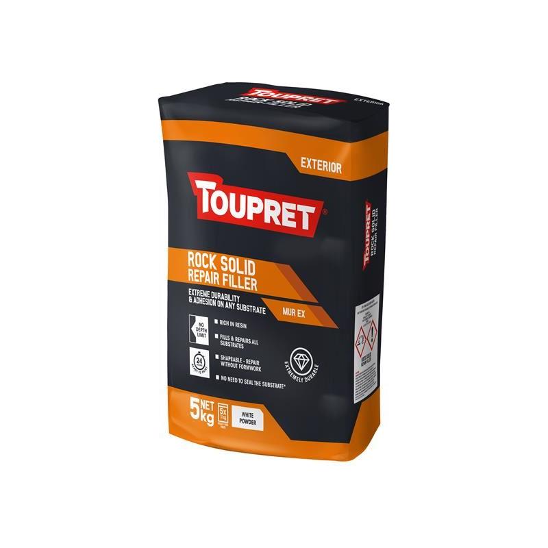 Toupret Exterior Rock Solid Repair Filler 5kg Toupret - RockBottom Northampton