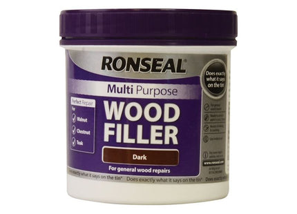 Ronseal Multipurpose Wood Filler Tub Dark 465g Ronseal - RockBottom Nothampton