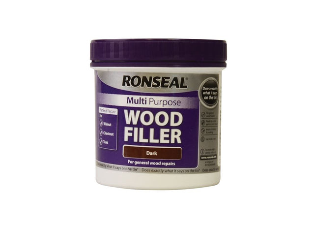 Ronseal Multipurpose Wood Filler Tub Dark 465g Ronseal - RockBottom Nothampton