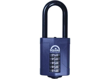 Squire CP60/2.5 Combination Padlock 5-Wheel 60mm Extra Long Shackle 63mm Squire - RockBottom Nothampton